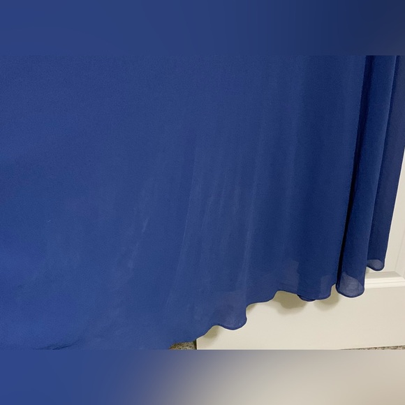 NWT M Lulu’s Navy Blue Maxi Dress Mythical Kind of Love Flowy Gown Garden Prom - Picture 11 of 16